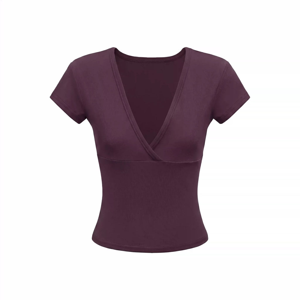 Deep V-Neck Slim-Fit Top