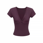 Deep V-Neck Slim-Fit Top