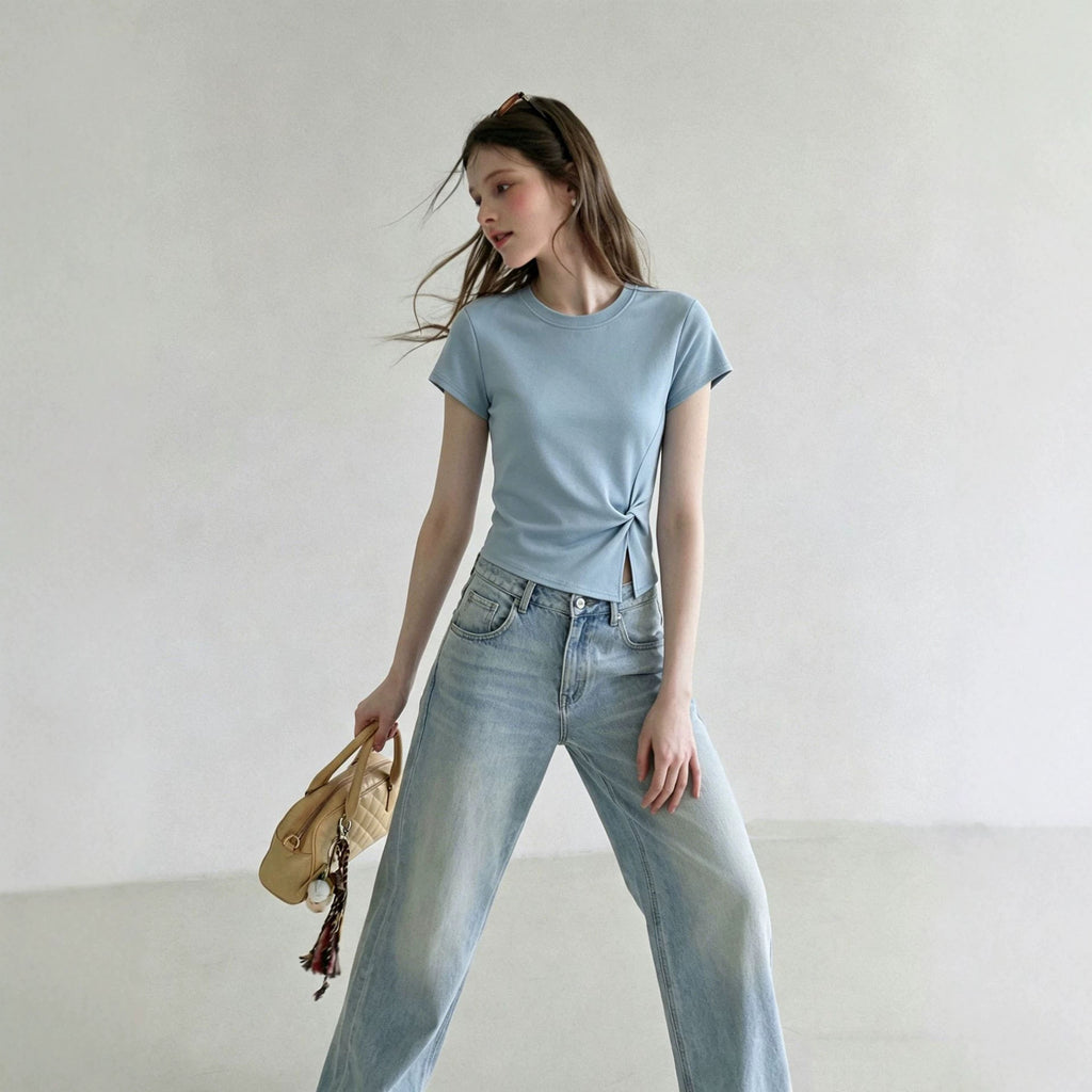 Slim T-Shirt with Side Slit