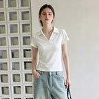 Slim-Fit Polo Collar Top