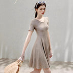 V-Neck A-Line Dress