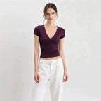 Deep V-Neck Slim-Fit Top