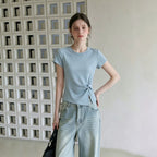 Slim T-Shirt with Side Slit