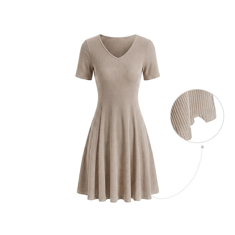 V-Neck A-Line Dress