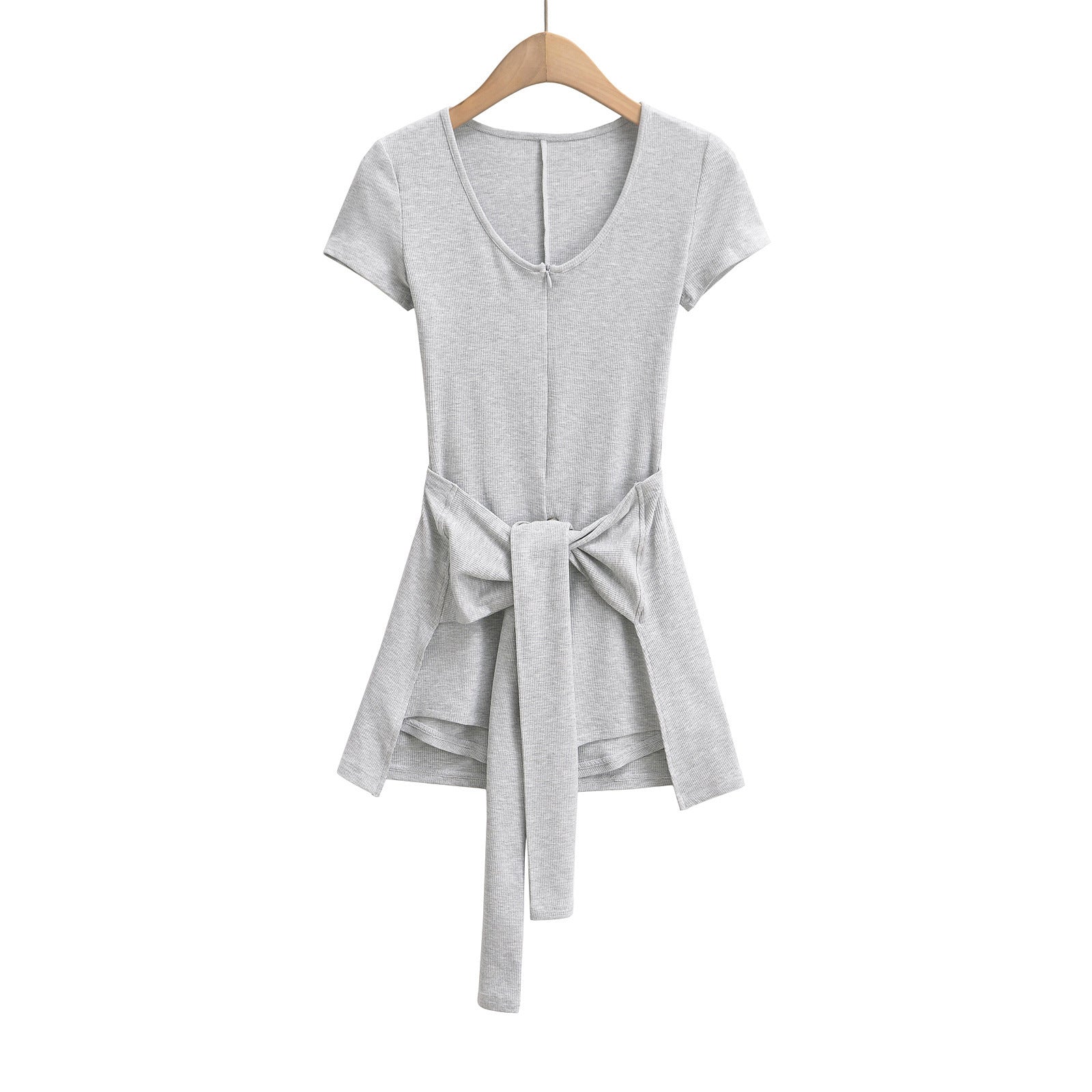 Two-Piece Short-Sleeve Jumpsuit