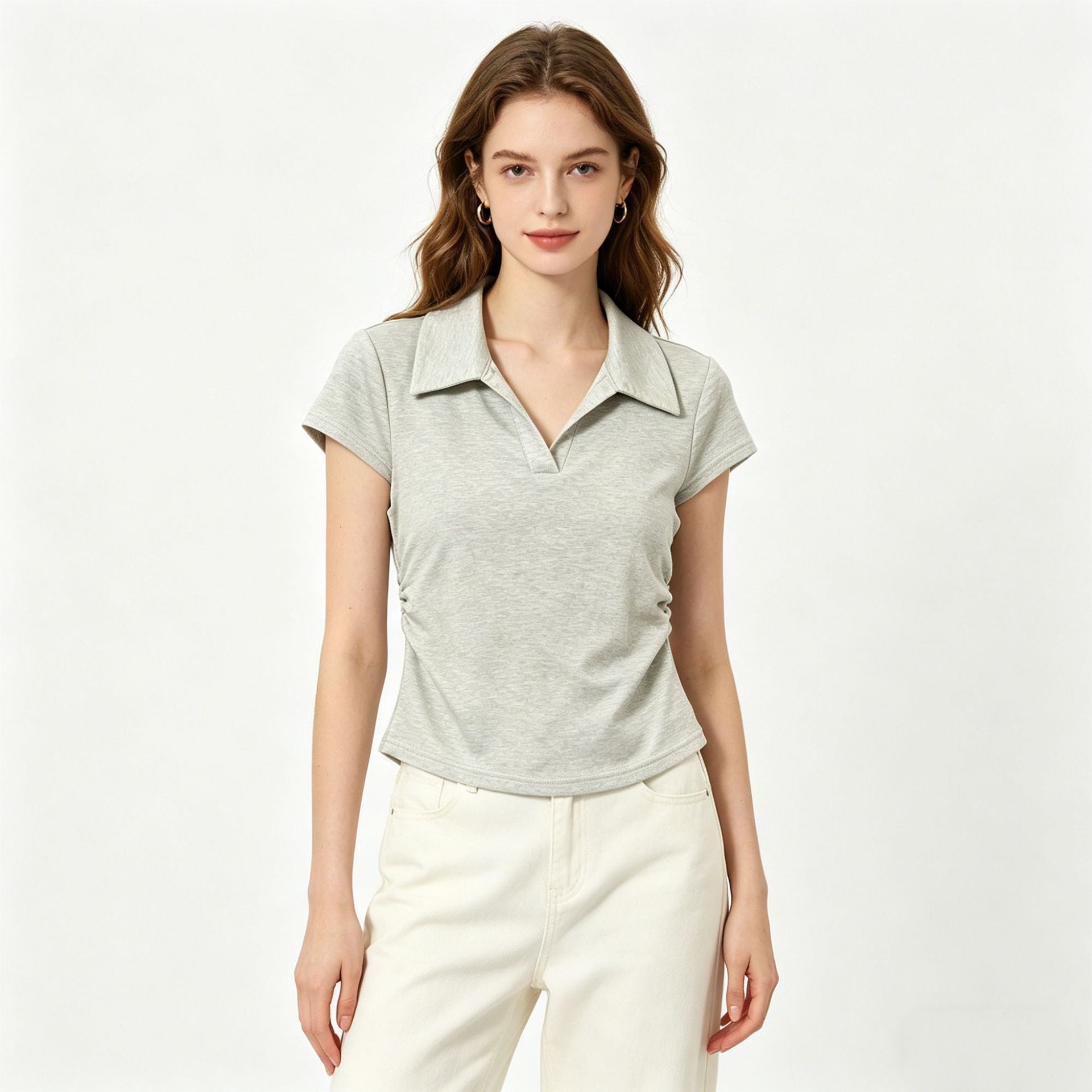 Cotton-Spandex Polo T-Shirt