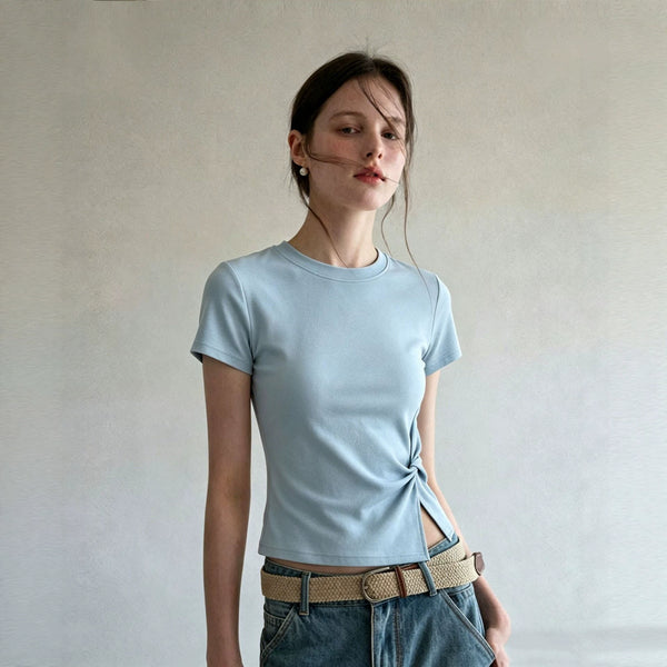 Slim T-Shirt with Side Slit