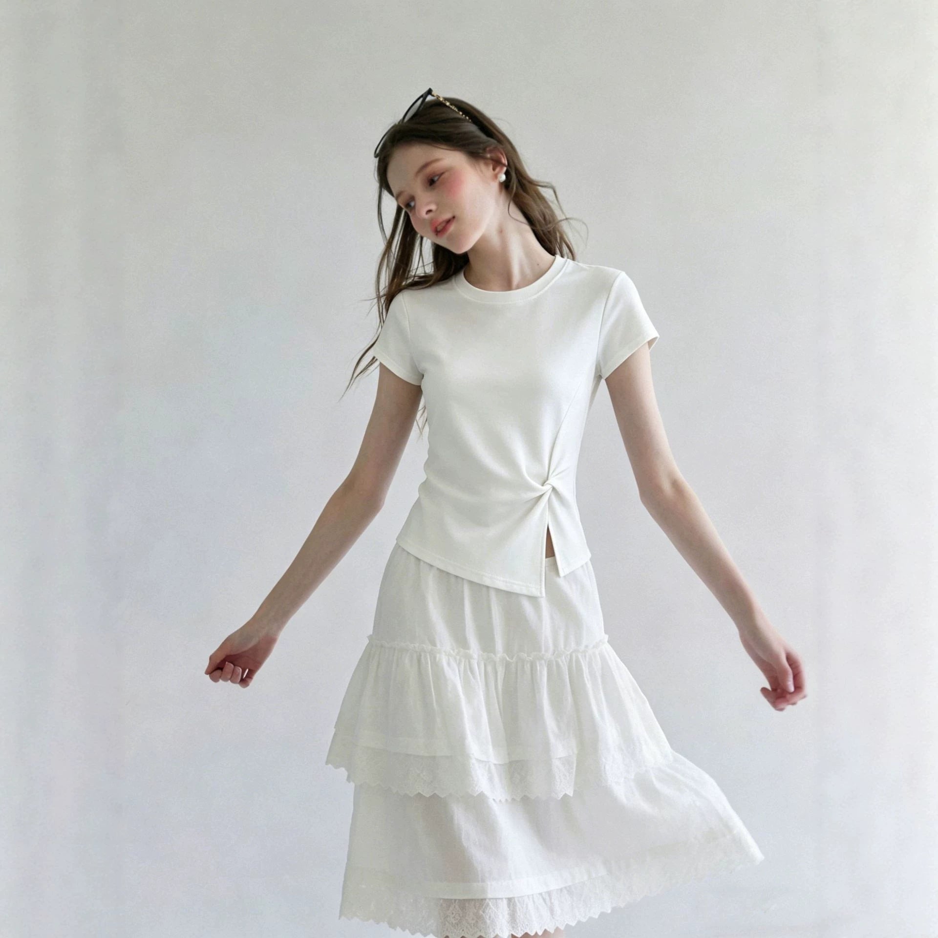 Slim T-Shirt with Side Slit