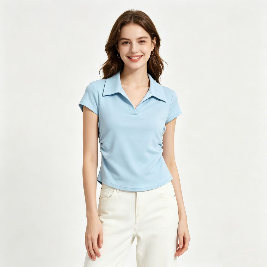Cotton-Spandex Polo T-Shirt