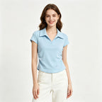 Cotton-Spandex Polo T-Shirt