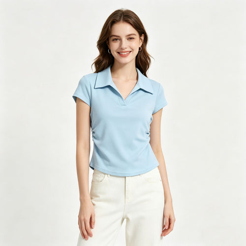 Cotton-Spandex Polo T-Shirt