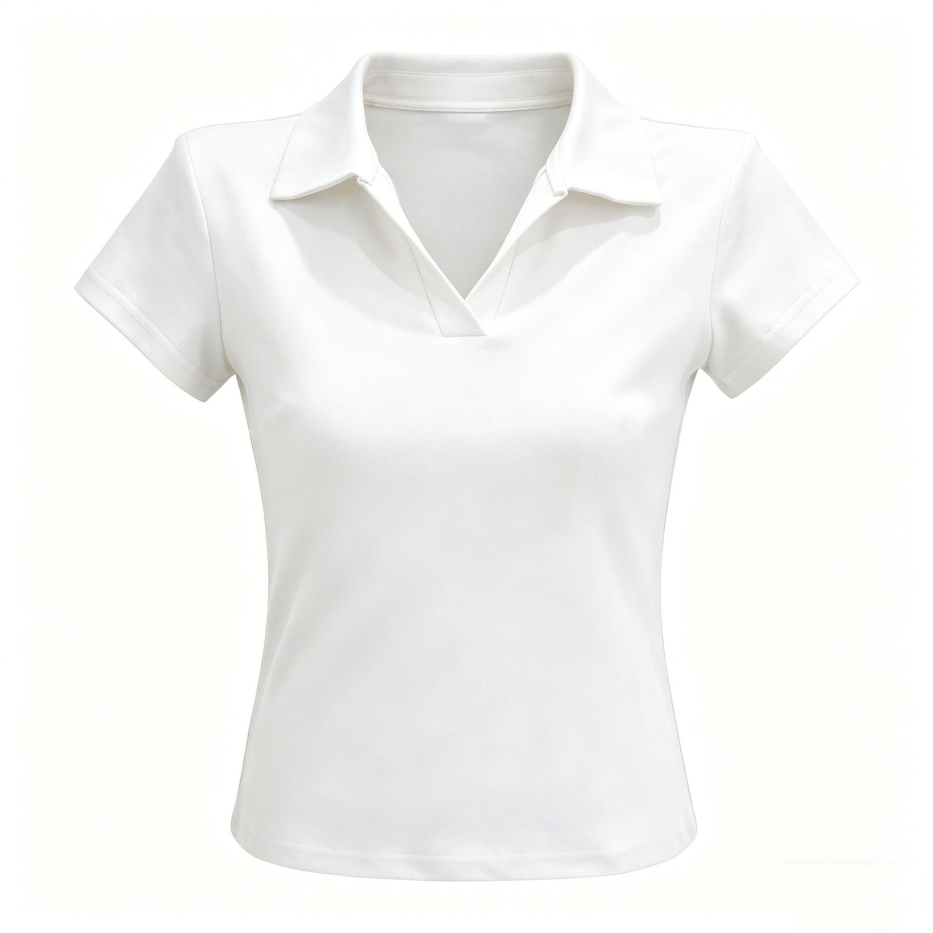 Slim-Fit Polo Collar Top