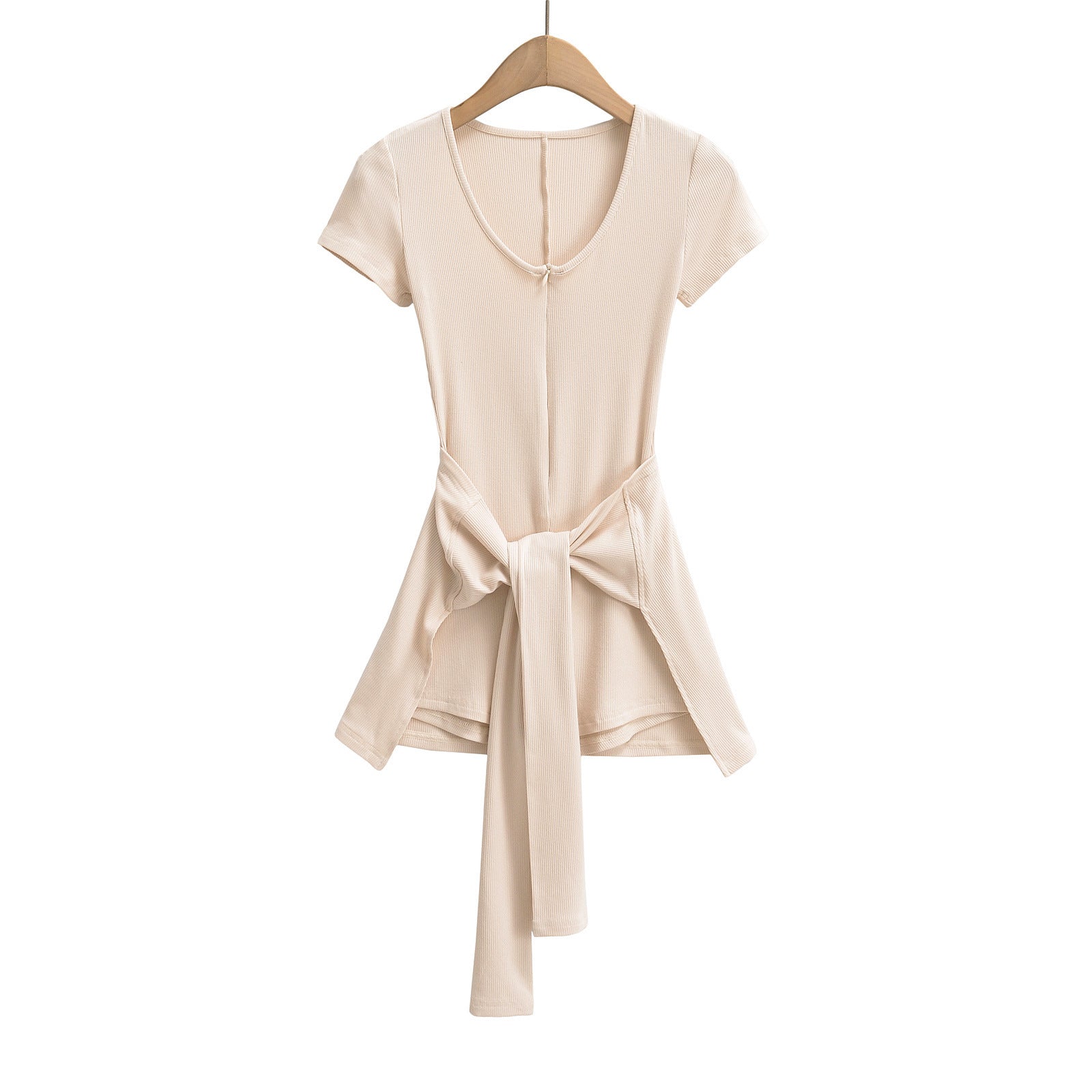 Two-Piece Short-Sleeve Jumpsuit