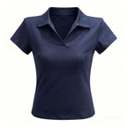 Slim-Fit Polo Collar Top